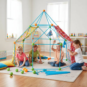 Kit de Construção de Cabanas Conjunto Criativo Brincadeira Imaginativa