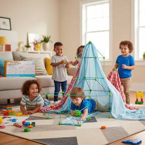 Kit de Construção de Cabanas Conjunto Criativo Brincadeira Imaginativa
