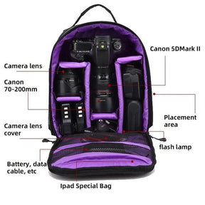 Mochila multifuncional para câmera
