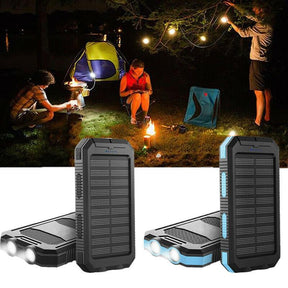 Carregador Solar de 500.000 mAh, Power Bank à Prova d'Água, Bateria Externa