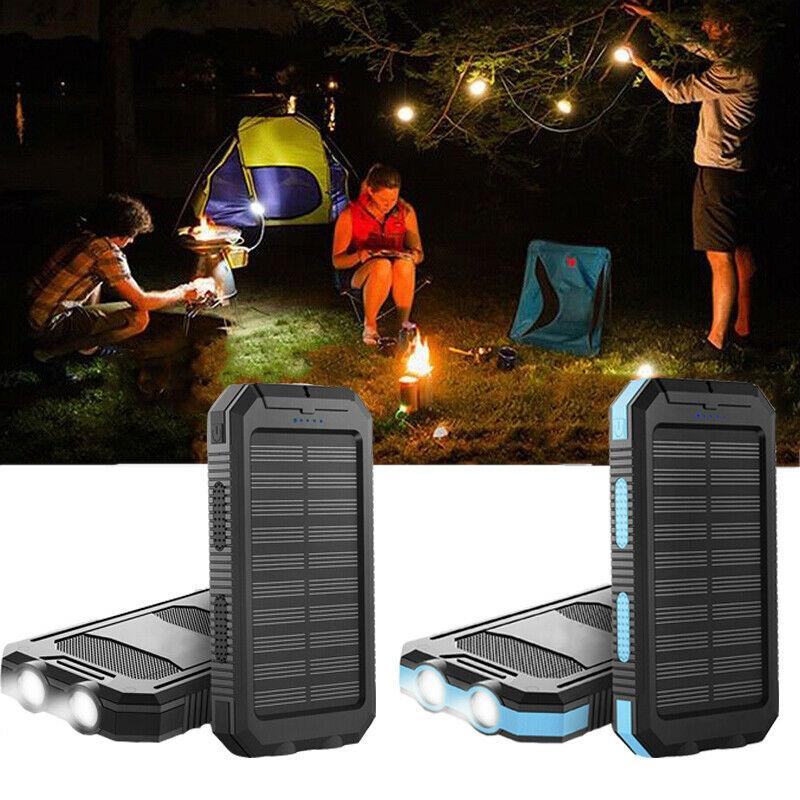 Carregador Solar de 500.000 mAh, Power Bank à Prova d'Água, Bateria Externa