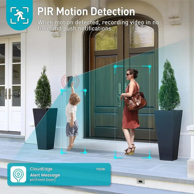 Campainha de Vídeo Wi-Fi Sem Fio