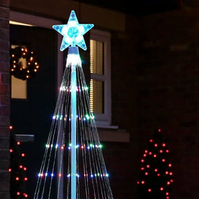 Natal – Show de Luzes de Árvore de Natal Externa com LED Multicolorido Animado