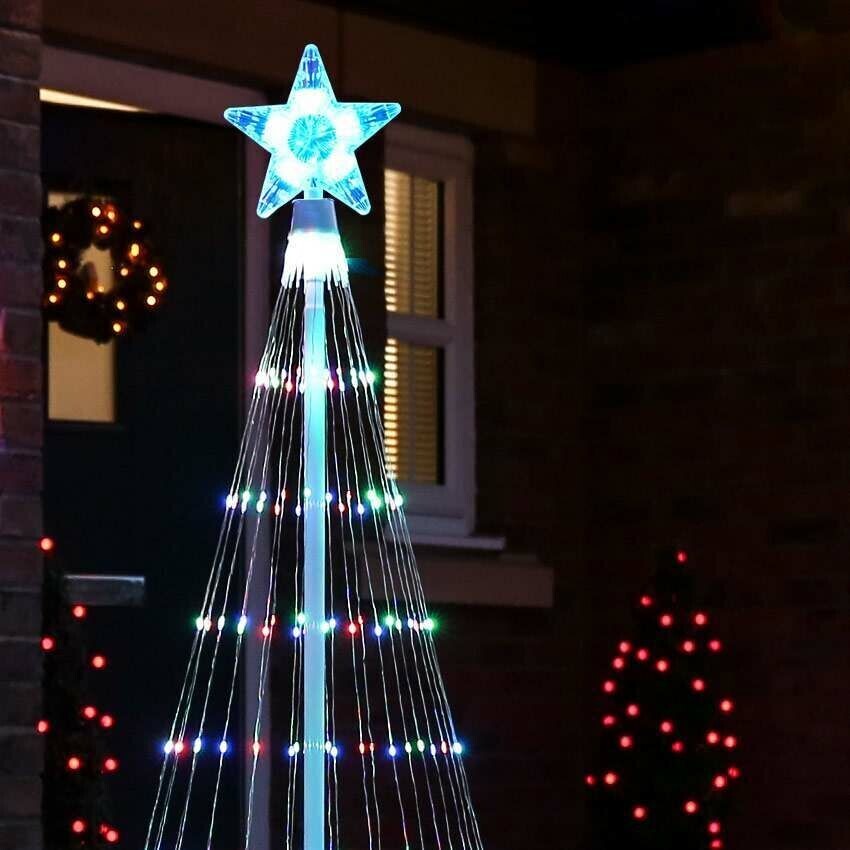 Natal – Show de Luzes de Árvore de Natal Externa com LED Multicolorido Animado