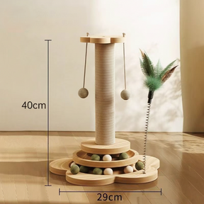 Cat Scratching Post Interactive Toy Fun Activity Center