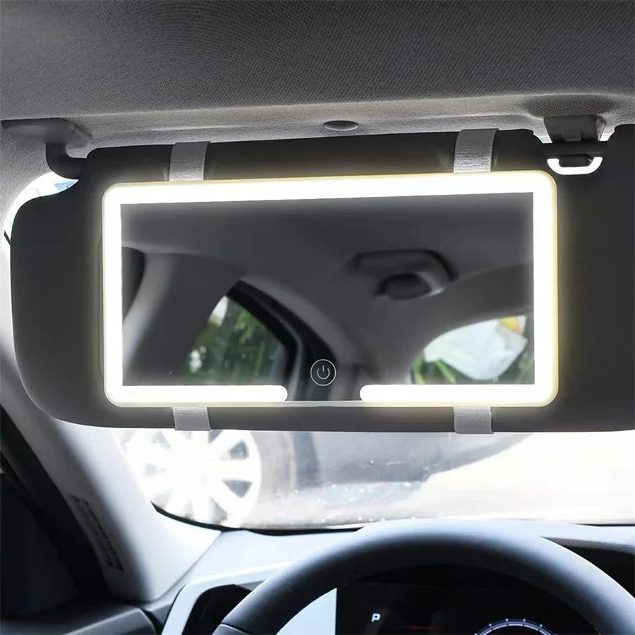 Espelho de Vaidade com LED para Para-sol de Carro