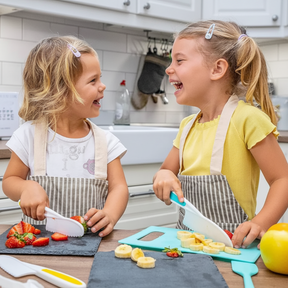 Conjunto de Cozinha Infantil com Utensílios de Corte Seguros