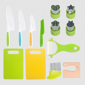 Conjunto de Cozinha Infantil com Utensílios de Corte Seguros