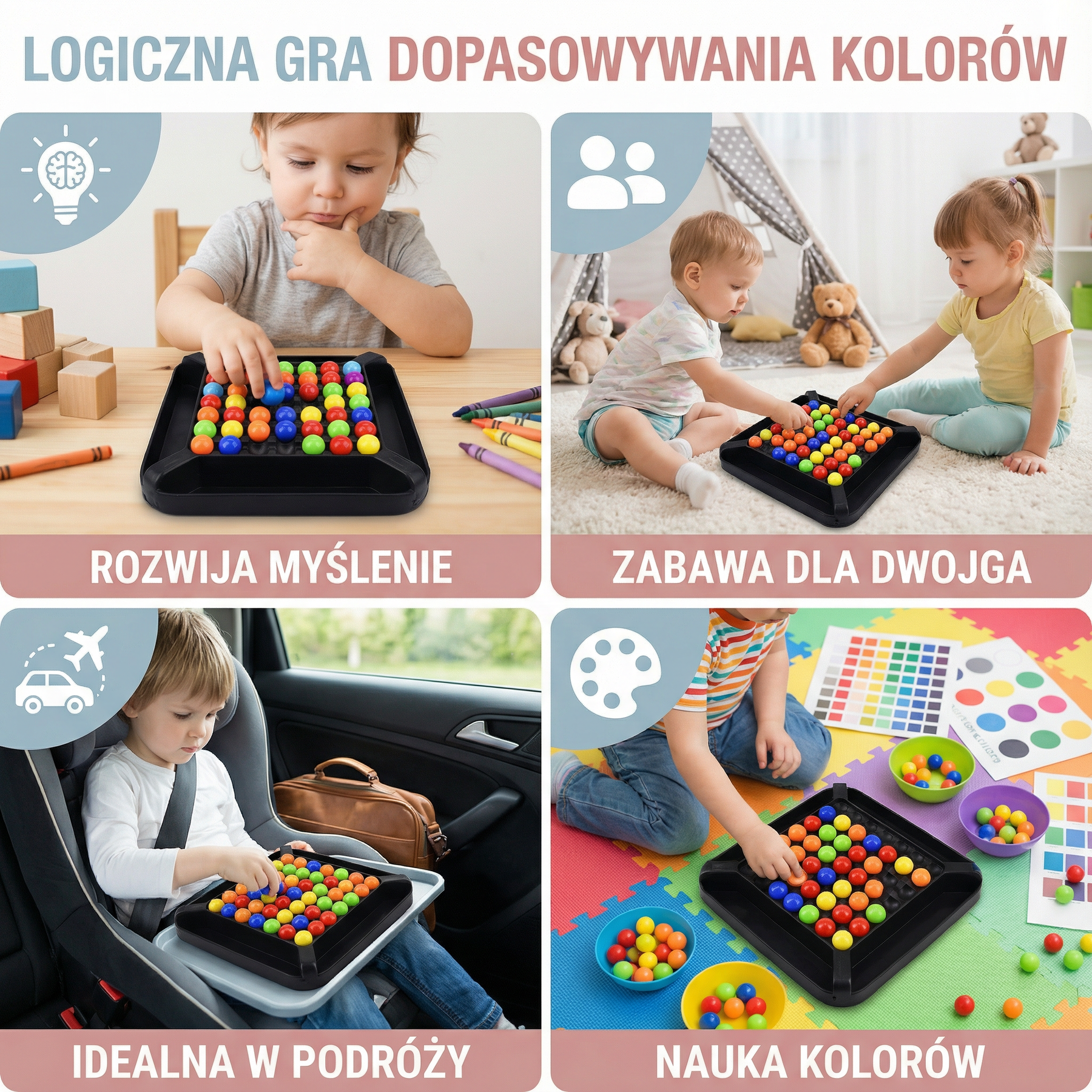 Jogo de Combinação de Cores Jogo de Tabuleiro Familiar Brinquedo Educativo
