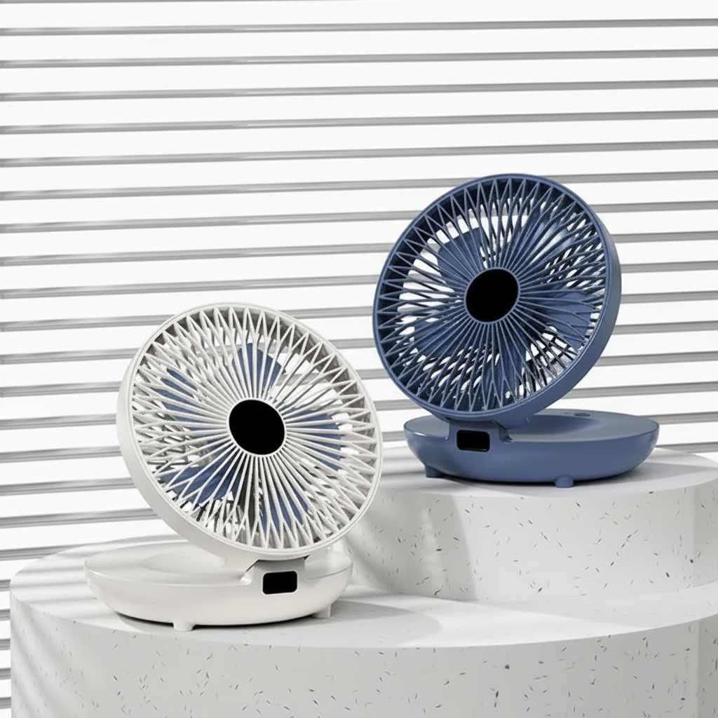 Ventilador de Mesa Oscilante Portátil - Ventilador de Resfriamento Dobrável com Grade para Casa e Escritório
