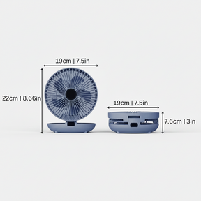 Ventilador de Mesa Oscilante Portátil - Ventilador de Resfriamento Dobrável com Grade para Casa e Escritório