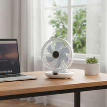 Ventilador de Mesa Oscilante Portátil - Ventilador de Resfriamento Dobrável com Grade para Casa e Escritório