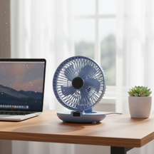 Ventilador de Mesa Oscilante Portátil - Ventilador de Resfriamento Dobrável com Grade para Casa e Escritório