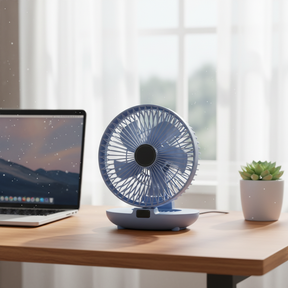 Ventilador de Mesa Oscilante Portátil - Ventilador de Resfriamento Dobrável com Grade para Casa e Escritório