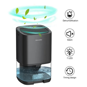 Desumidificador Portátil Compacto com Luz Noturna Relaxante