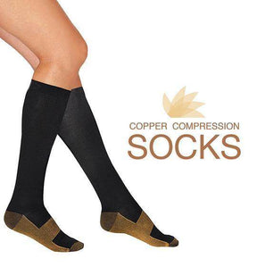 Meias de Compressão com Cobre (7 Pares) para Mulheres e Homens - Treino e Recuperação