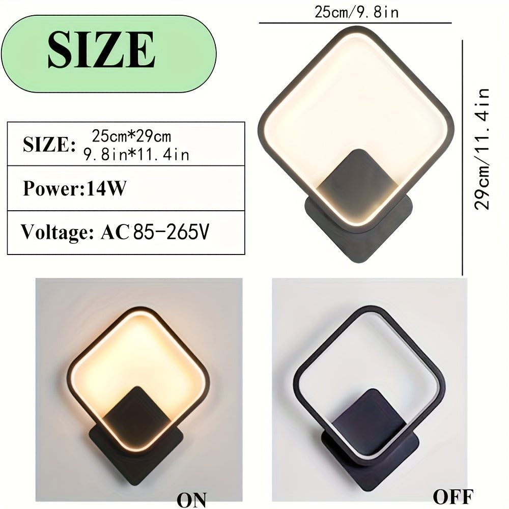 Luminária de Parede LED Quadrada Moderna | Iluminação Geométrica Minimalista