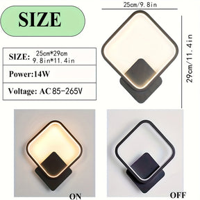 Luminária de Parede LED Quadrada Moderna | Iluminação Geométrica Minimalista