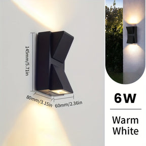 Luminária de Parede Externa LED Moderna | Iluminação Decorativa à Prova d'Água 3W / 6W