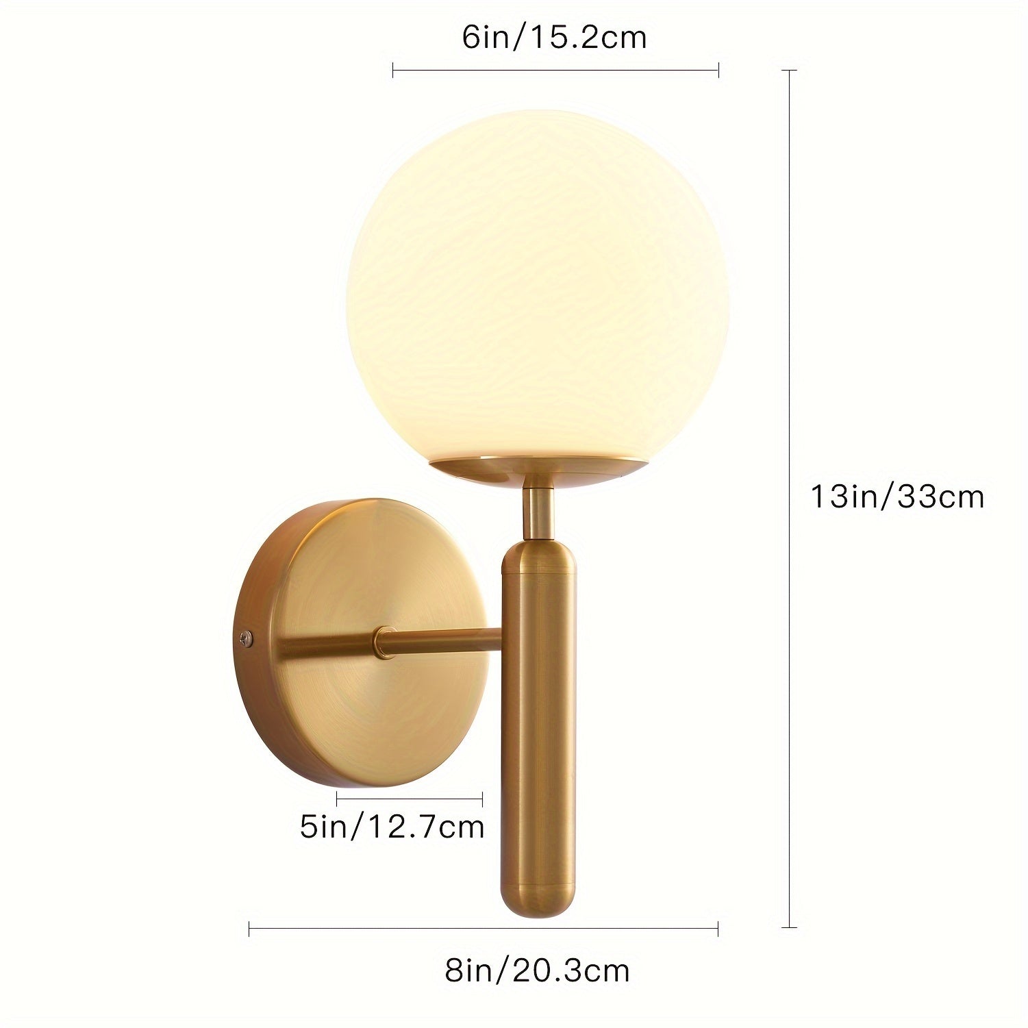 Arandela de Parede em Vidro Moderna | Luminária de Metal Elegante para Quarto