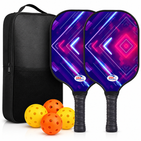 Conjunto de Raquetes de Pickleball em Grafite Leve com Bolas