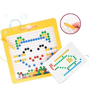 Prancheta Magnética Grande para Desenho Infantil Quadro de Pontos Magnéticos Montessori