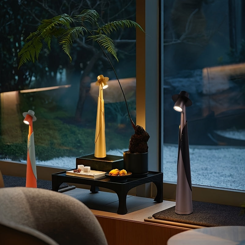 Luminária de Mesa LED Recarregável Moderna | Luminária de Mesa Criativa com Toque