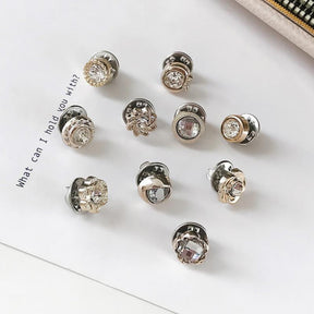 Conjunto Elegante de Broches Decorativos Acessórios para Roupas