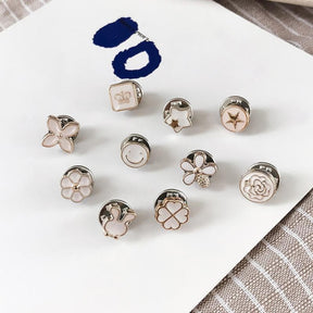 Conjunto Elegante de Broches Decorativos Acessórios para Roupas