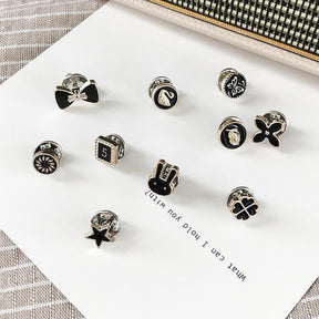 Conjunto Elegante de Broches Decorativos Acessórios para Roupas