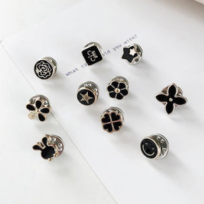 Conjunto Elegante de Broches Decorativos Acessórios para Roupas