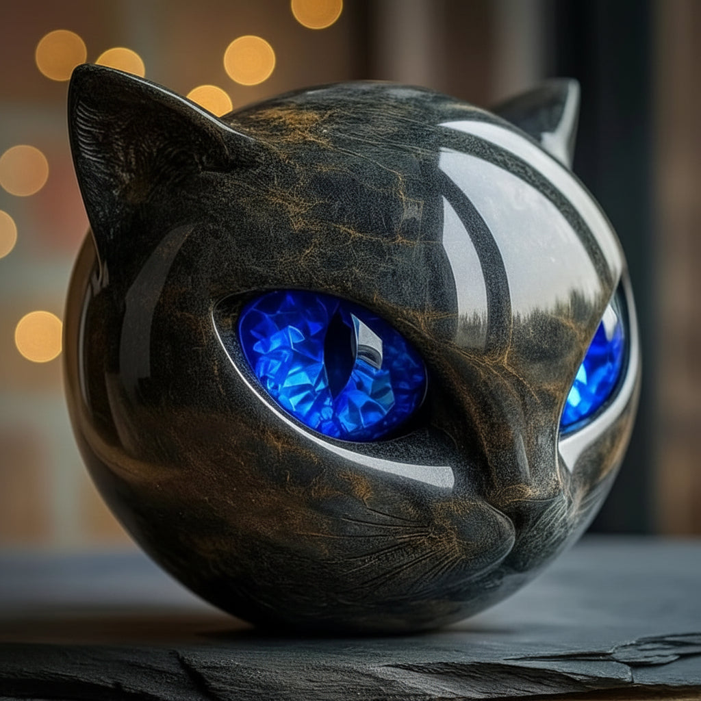 Escultura Decorativa de Gato Destaque Único para Casa Interiores Modernos