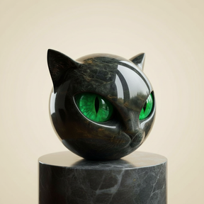 Escultura Decorativa de Gato Destaque Único para Casa Interiores Modernos