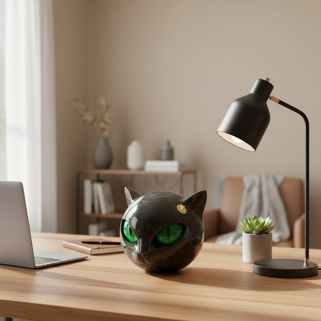 Escultura Decorativa de Gato Destaque Único para Casa Interiores Modernos