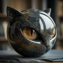 Escultura Decorativa de Gato Destaque Único para Casa Interiores Modernos