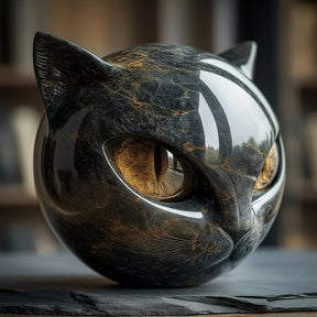 Escultura Decorativa de Gato Destaque Único para Casa Interiores Modernos