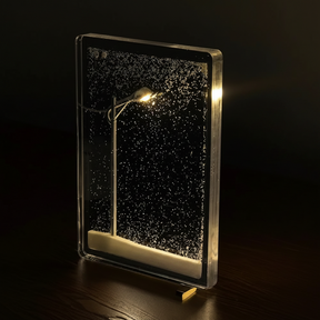 Luminária Decorativa de Luz Mágica com Efeito de Neve de Inverno