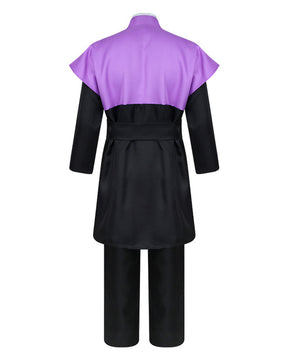 Conjunto de Fantasia de Guerreiro Roxo e Preto Masculino