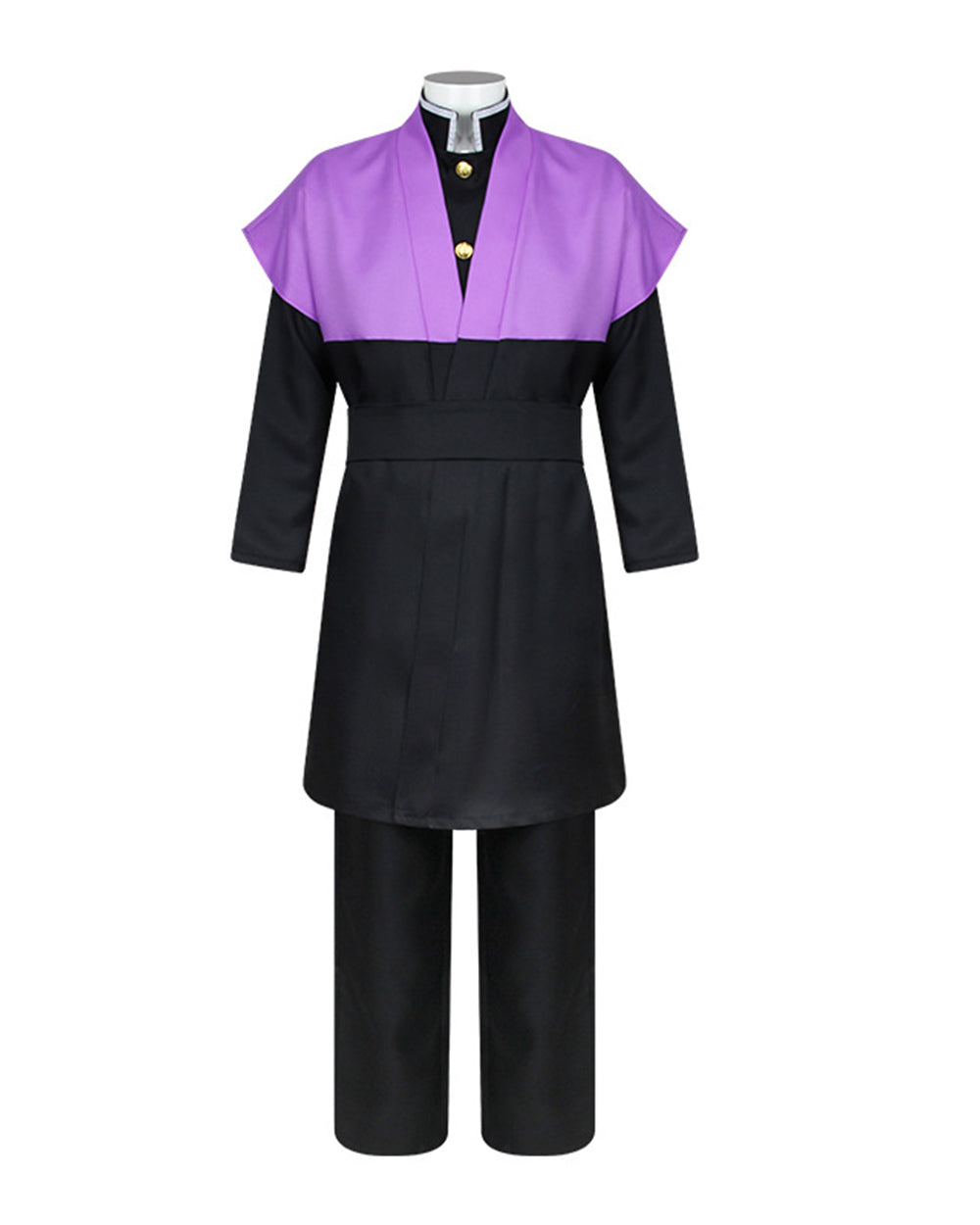 Conjunto de Fantasia de Guerreiro Roxo e Preto Masculino