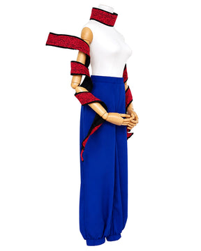 Adult Blue Trousers and Red Wrap Costume Set