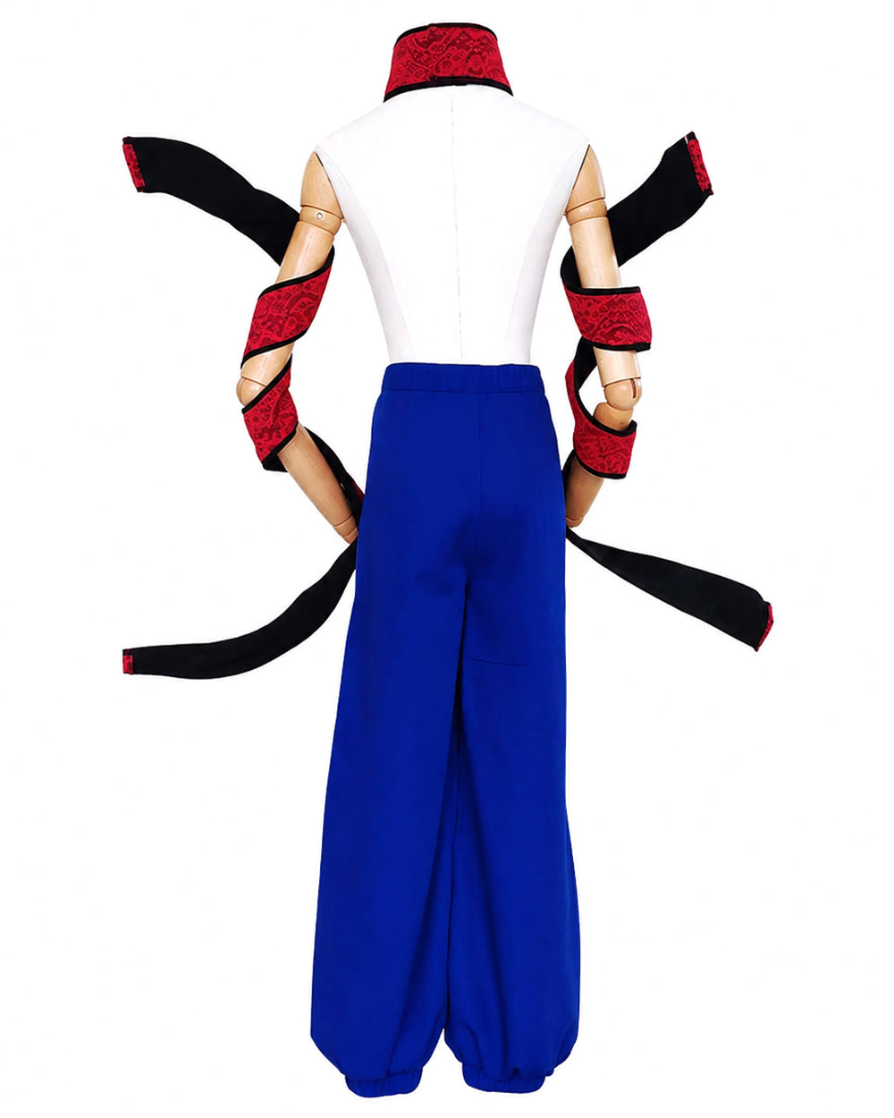 Adult Blue Trousers and Red Wrap Costume Set