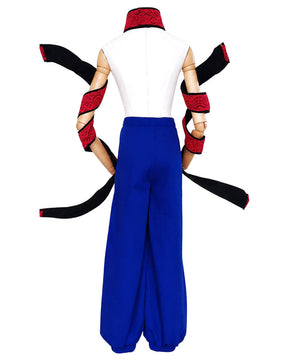 Adult Blue Trousers and Red Wrap Costume Set
