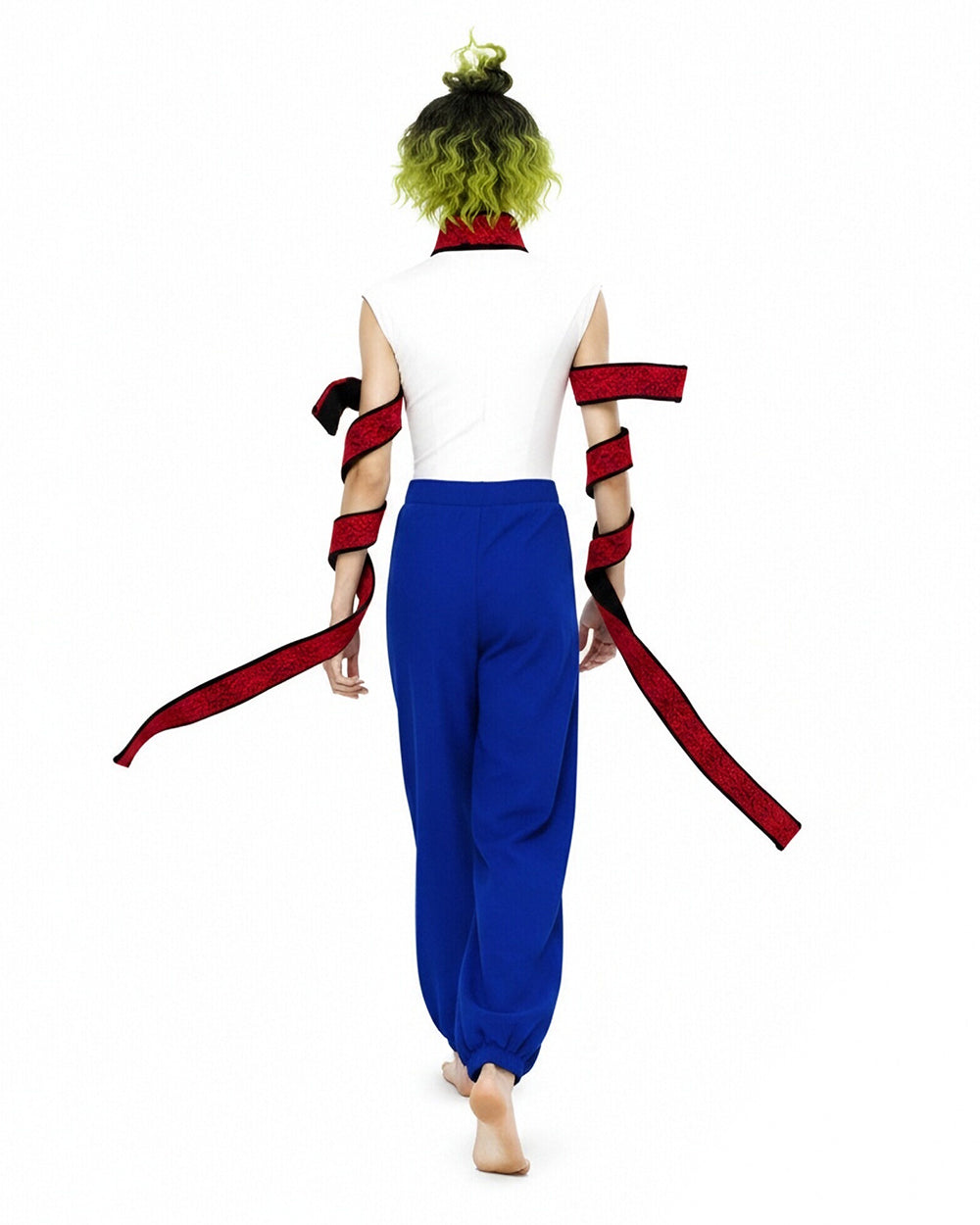 Adult Blue Trousers and Red Wrap Costume Set