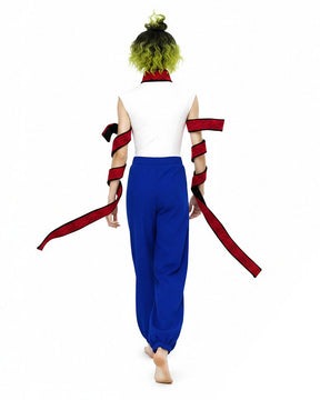 Adult Blue Trousers and Red Wrap Costume Set