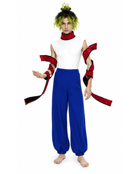 Adult Blue Trousers and Red Wrap Costume Set