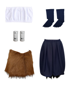Conjunto de Fantasia de Guerreira Selvagem Feminina