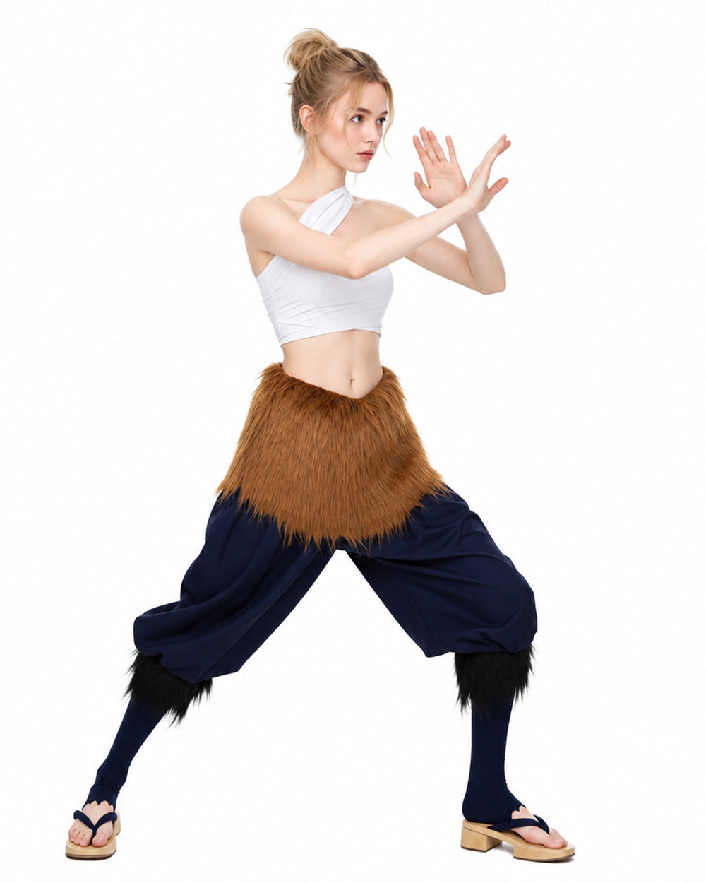Conjunto de Fantasia de Guerreira Selvagem Feminina