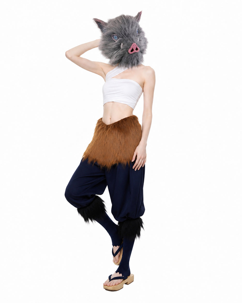 Conjunto de Fantasia de Guerreira Selvagem Feminina