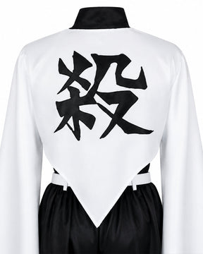 Adult Black and White Warrior Costume Set