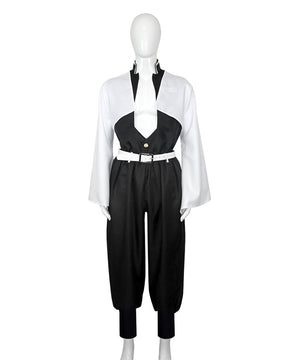 Adult Black and White Warrior Costume Set